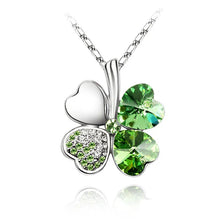 Load image into Gallery viewer, Four Leaf Leaves Clover Heart Necklace Pendant
