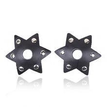 Load image into Gallery viewer, Open Nipple Faux Leather Star Pasties
