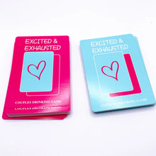 Load image into Gallery viewer, Excited and Exhausted Couples Drinking Cards Game
