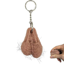 Load image into Gallery viewer, Rubber Hairy Balls Keychain
