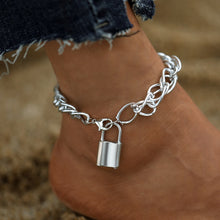 Load image into Gallery viewer, Lock Chain Anklet

