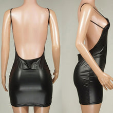 Load image into Gallery viewer, Backless Leather Mini Dress
