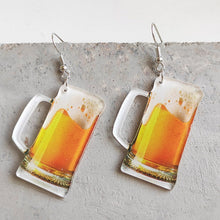 Load image into Gallery viewer, Alcohol Glasses Dangle Earrings
