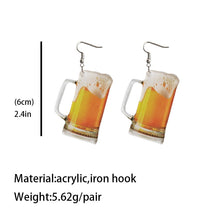 Load image into Gallery viewer, Alcohol Glasses Dangle Earrings
